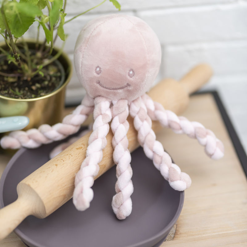  octopus pieuvre peluche vieux rose 20 cm 